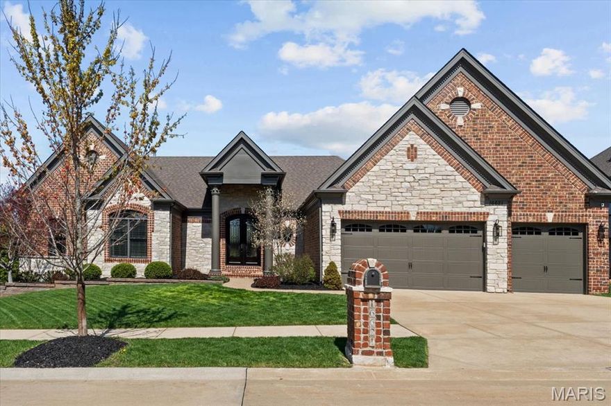 Nestled in the heart of Wildwood, in the sought-after Enclaves of Cherry Hills, this stunning 5-bed, 5.5-bath atrium ranch offers luxurious living with an open floor plan & abundant natural light. A wall of windows showcases the beautiful hardwood floors, vaulted great room, & gourmet kitchen with granite countertops, stainless steel appliances, custom cabinetry, eat-in kitchen, and center island. Each of the five spacious bedrooms is paired with its own private bath, ensuring comfort & convenience for all. The cozy hearth room & separate dining area add charm, while the recently remodeled master bath boasts a soaking tub and spa-like shower. The entertainer’s dream basement features a full bar, rec space, two additional bedrooms w/ en-suite baths, & two large storage areas. Step outside to a backyard oasis complete w/ a built-in fire pit & new hot tub. Ideally located near shops, restaurants, community pool, walking trails & schools this home blends elegance, comfort, and convenience! Additional Rooms: Mud Room