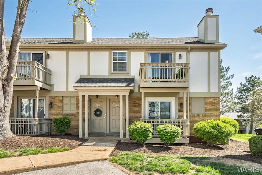 Welcome to 1450 Bluebird Terrace! This top floor walk-up unit certainly isn't the ordinary ~ it's hands down "extra"ordinary! 
The open concept floorplan has been beautifully updated throughout and exudes unparalleled style, class and artistic flair. Be greeted by the soaring vaulted great room (11' ceilings) that offers an attractive focal fireplace (woodburning) with custom designed stone/wood facade, ample dining area with chic chandelier and easy access to the front deck (1 of 2!). The magazine worthy kitchen is simply GORGEOUS! Designer light maple wood cabinetry (by Holiday Kitchens), unique granite countertops, abstract tile backsplash and Whirlpool appliance package (stack washer/dryer included!). The primary bedroom is quite serene: board and batten accent wall, neutral carpet (2023) and a large double closet. Bedroom #2 is nicely sized and offers generous closet space and private access to the back deck that overlooks beautiful greenspace. The well appointed bath (2020) has oversized cabinet vanity and tub/shower combo. Storage is not an issue: (1) large interior walk-in and (1) large  exterior. NOT TO MISS: Brentwood Forest's (2) pools, clubhouse, convenient mid-town location offering fabulous restaurants, shopping, schools and more! You can't beat this one folks...HURRY!