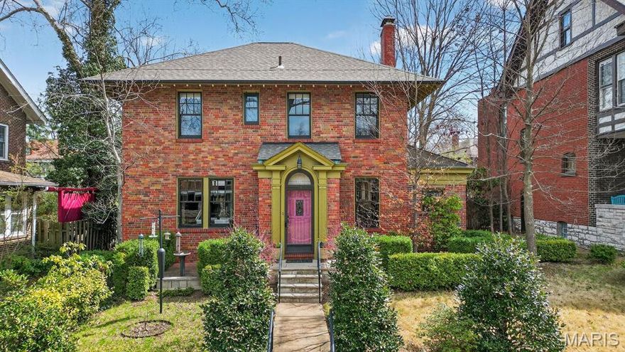 This beautifully maintained 1774 sq ft. University Heights home features a classic all-brick architecture, 9-foot ceilings, beautiful wood floors & fresh paint throughout, combining timeless character with modern updates. The chef's kitchen boasts an oversized dual oven with professional hood, stainless-steel appliances, premium granite countertops & custom wood cabinetry with pullout shelving. The kitchen opens to a well-appointed dining room and expansive living room with loads of natural light, colorful art deco stained glass windows and a decorative mahogany fireplace mantel. The property features 4 bedrooms, an open staircase & 2 full bathrooms designed w/ floor to ceiling tile throughout. A clean, dry basement provides ample storage space as well as a laundry area with a charming laundry chute accessible from all floors. Step outside to enjoy multiple patios whether in the front or back of the house. A quaint fully fenced backyard garden equipped with attractive hardscaping is perfect for relaxing, hosting, or cultivating your own outdoor oasis. A full 2 car garage is conveniently situated steps from the back door. This move-in ready home provides a layout balancing functionality with impeccable warmth, updated for today’s lifestyle. A rare opportunity in a prime location walking distance to local parks, Wash U, The Loop and more.