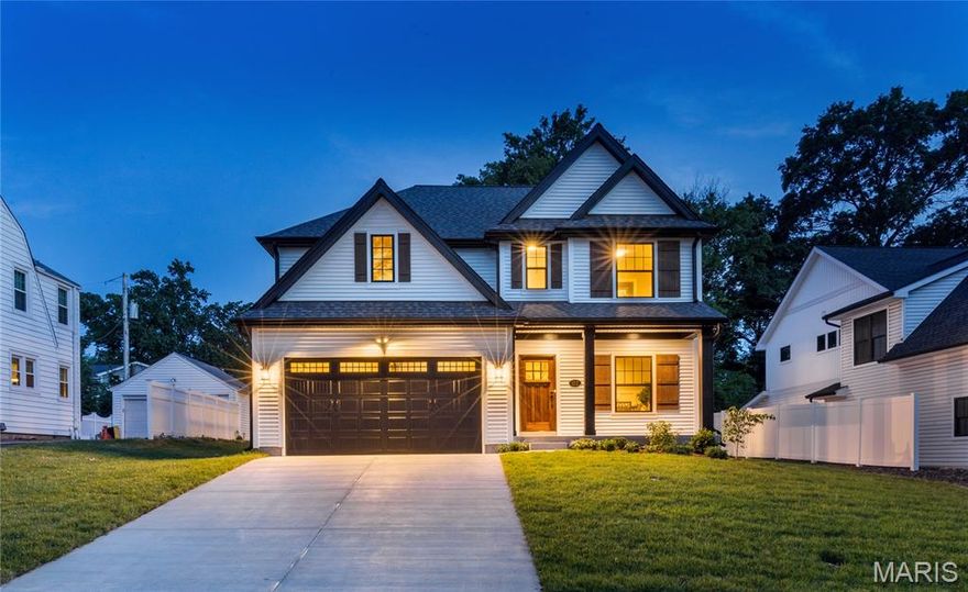 If you've never seen a Pentrex-built home, now is the time. This gorgeous new construction, on the coziest street, and in walking distance to award winning Tillman Elementary is exactly what you've been looking for. The gorgeous mahogany wood door sets the stage for the luxurious but comfortable designer elements you'll find inside. Job-finished hardwood floors stretch throughout the main level. The Kitchen boasts STAINLESS STEEL appliances including a microwave/2nd oven, center island with breakfast bar and additional cabinetry beneath, and a Pantry of chefs' dreams. The area is built for entertaining, open to the Breakfast Room, Family Room, and covered patio that overlooks the backyard. Your Primary Ensuite Bedroom is located on the 2nd Floor and has its own private covered deck that is perfect for early coffee, or midnight cap. Three other bedrooms, each served by a bathroom, and a Laundry Room finish the 2nd Floor. You'll find an additional bedroom, a Rec Area and Bathroom in the Lower Level. very detail, from the  has been very thoughtfully considered to create the perfect atmosphere