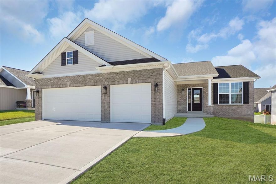 This 3 Bedroom, 2 Bath Ranch is now complete.  Features in this home Include a 3 Car Garage that has a 2' Extension Making it Deeper.  This Home also has 9' Ceilings throughout with Vaults in the Great Room, Kitchen & Breakfast Room.  The Great Room has Laminate Floors & a Gas Fireplace.  The Kitchen has a Huge Island, Stainless Appliances, Laminate Floors, Can Lighting, 42" Soft Close, White Cabinets w/ Crown Molding, Quartz Countertops & a Walk In Pantry.  The Primary Bath has a 5' Shower, Double Bowl, Adult Hght. Vanities w/ Moen Matte Black Faucets.  Other Features Include 5 Panel Doors, Matte Black Door Knobs & Hinges, 5 1/4" Baseboards, Custom Paint Color, Upgrade Front Door & Sidelight, Insulated Garage Doors w/ Opener, Architectural Shingles, Egress Window, Rough In for a Future Bath in LL & a Fully Sodded Yard.