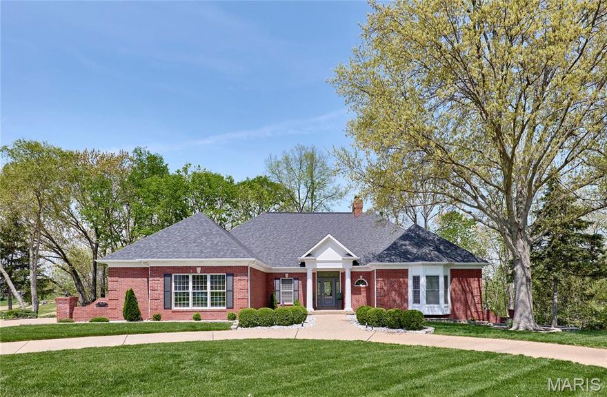 Stunning Renovated Luxury Ranch with Golf Course View in Prestigious Country Club Community. Experience elevated living in this beautifully renovated 5-bedroom, 3-bath ranch home, ideally situated on a premium 1.52-acre lot backing to the 13th hole of the South Course. Located in an exclusive golf community with access to a clubhouse, pool, tennis courts, and fitness center, this home offers breathtaking views, privacy, and resort-style amenities. Enjoy a bright, open-concept layout featuring a spectacular great room with soaring ceilings and a marble fireplace, perfect for both entertaining and everyday living. A spacious sunroom offers panoramic views of the course and a serene spot to relax year-round. The fully finished basement provides additional flexibility for recreation, guests, or work-from-home needs. The home is equipped with an energy-efficient geothermal system. In addition to the 3 car garage there is a separate golf car entry  Updated in 2024 with a new roof, gutters, siding, and downspouts, this home combines modern updates with timeless style. Inside, enjoy a chef’s kitchen with premium finishes, updated bathrooms, and thoughtful upgrades throughout. This is a rare opportunity to own a luxury retreat with expansive golf course views and full access to top-tier community amenities in one of the area’s most desirable neighborhoods, Pool table stays with the home!