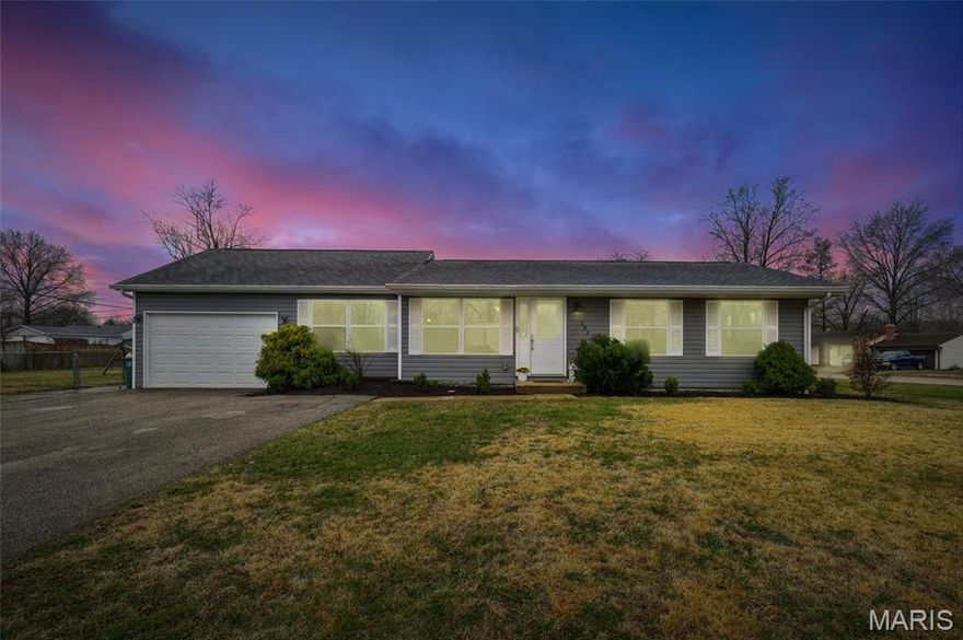 Welcome to this delightful ranch-style home located in the highly sought-after Lindbergh School District in Fenton, Missouri, known for top academic performance and nationally recognized schools. Offering approximately 1,500 sq. ft. of living space on a generous 1/3-acre lot, this 3-bedroom, 1-bathroom home is perfect for families, first-time buyers, or anyone seeking functional and comfortable living.
Step inside to an inviting open-concept living area that seamlessly connects the living room to the kitchen — ideal for entertaining and everyday living. The kitchen features a center island perfect for meal prep, casual dining, and gatherings with friends and family. Natural light fills the home, highlighting the thoughtful layout and cozy spaces throughout.
The partially finished lower level adds valuable flexibility with an extra recreational room, perfect for a family room, home office, fitness space, or guest area, along with additional storage.
Outside, enjoy the flat, spacious backyard—perfect for relaxing, entertaining, gardening, or outdoor activities. The property also features an oversized garage and ample driveway parking for convenience.
Located near multiple family-friendly parks within walking distance, as well as shopping, dining, and major highways, this home blends suburban charm with everyday convenience.