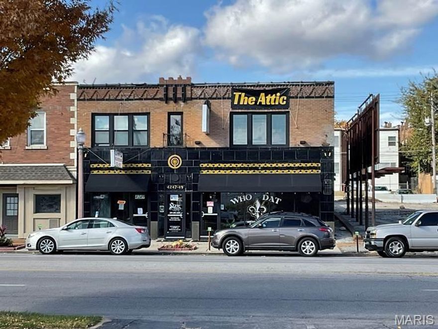 The Attic Music Bar is an intimate venue in the heart of "The Crown District" offering an awsome multi-level outdoor patio!   There could be some negotiable FF&E available.  
Who Dat's occupies the 1st floor. This is a High Traffic area.