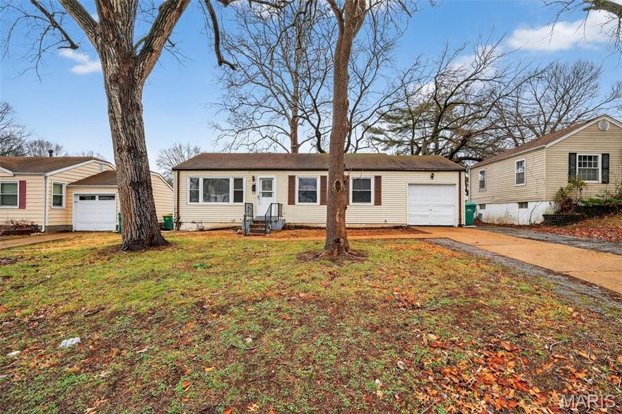 Welcome to this charming and surprisingly spacious 3-bedroom, 1-bath ranch in the established Bissell Hills subdivision! Boasting over 1,250 sq. ft. of main-level living space plus a massive addition, this home is perfect for growing families or savvy investors. The interior features an inviting open floor plan with a dedicated dining area right off the kitchen—ideal for easy meal times. The standout feature is the oversized rear addition, currently utilized as a master suite with its own dedicated heating and cooling unit for year-round comfort. Enjoy original hardwood flooring in the main living areas and neutral finishes throughout. Outside, the property offers a large, level backyard—perfect for summer gatherings—and an attached 1-car garage for added convenience. Located just minutes from the I-270 corridor, shopping at Bissell Hills Center, and local parks. This solid home is a fantastic opportunity to build equity in a quiet, residential setting.