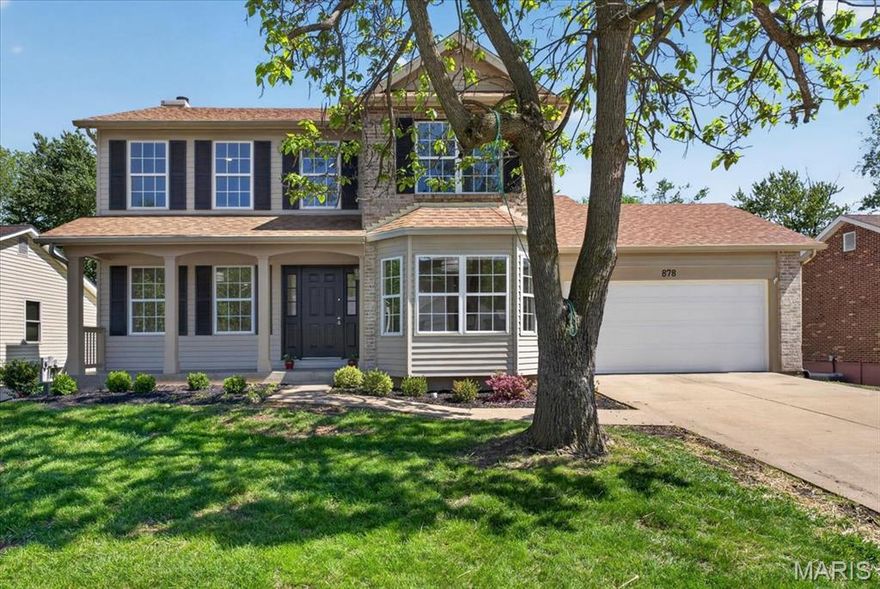 Open house for first viewing Sunday 4/19.   This home has been completely updated from top to bottom with current finishes. Spacious does not truly describe this newly updated 4 Bedroom 3 bath home in desirable Fort Zumwalt Schools!  Home features include:  Fabulous Kitchen with new Quartz counter tops, Center Island and Custom soft close cabinets, including all new Stainless Steel Kitchen Appliances, new lighting, new flooring and fresh paint. Off the kitchen is the Main Floor Laundry/Butler Pantry with Quartz countertop and Cabinets for storing laundry items and larger kitchen items. Upstairs there are 4 Bedrooms and Full Main Hall bath, the Awesome Primary Bedroom Suite, has Vaulted ceiling with large walk-in closet and Luxury bath with Soaking tub and separate shower with Luxury Tile Surround.  Step inside from the covered front porch to the Excellent open foyer, main stairs to upper level has new railing.  Open dining room flows to huge open family room with fireplace; this room flows into the updated kitchen. Take the Sliding patio door to new rear deck, or take the Hall from kitchen to the dining room that includes 1/2 bath a small closet and access door to garage.    Down to the lower level which is partially finished and has new walk out sliding door to rear yard. Lower level is plumbed for a future bathroom if desired.  Out front new plantings/Landscaping and Exterior Shutters.  2 car attached garage.