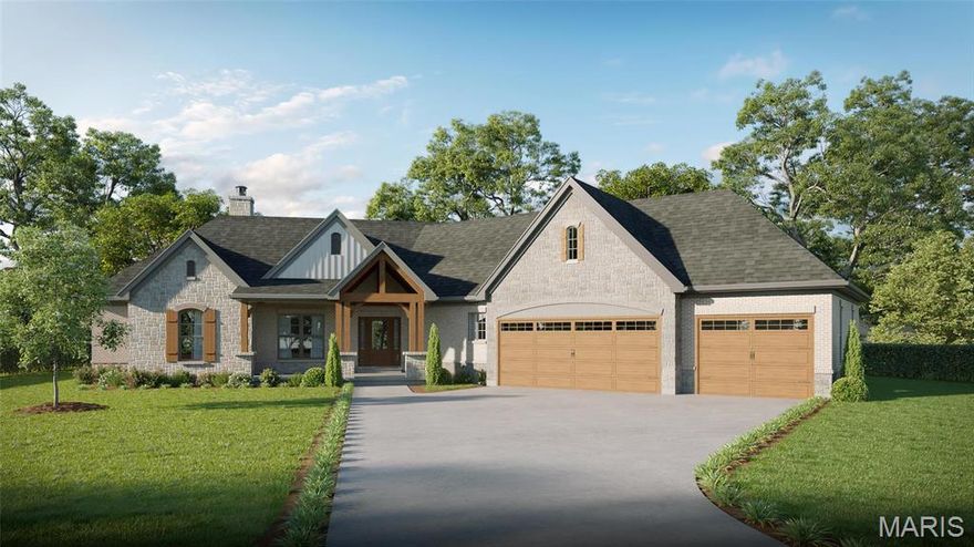 WELCOME HOME to The Estates at Schaper Farms! NEW CONSTRUCTION-Luxury Acreage Homesites in St. Charles County! Wentzville School District! Private 3+ Acre homesites w/a wooded back. THE CYPRESS is a SPLIT RANCH style home with 3 Bedrooms/2.5 baths. Brick w/siding facade. (Optional Elevation w/Cedar Beams above porch & stone front upgrade available) Angled Oversized 3 car garage (31' x 25') Open floor plan w/ 2423 main floor living space! 9 ft pour! Study off entry foyer & a convenient powder room. Kitchen boasts 42" cabinets, quartz countertops, large island, stainless appliances. Master suite includes lux bath w/split vanities, sep tub & walk-in shower. Tons of included features & options available including a back entry style elevation! City maintained CONCRETE streets! Luxury Living in a Country Setting! ADDL FLOOR PLANS AVAILABLE OR BRING YOUR OWN! Display @ 5 Schaper Farms Ct open Wed/Friday 10-2 & Sat/Sun 11-2. Home Build Out Timeframe Estimated @ approx 6 Months to Completion.