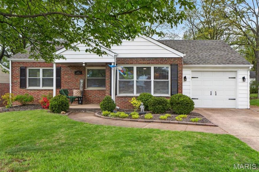 Welcome to this darling ranch home in Webster Groves with just under 1,800 square feet of living space! From the moment you step onto the covered front porch and enter the home, you’re greeted by lots of natural light and an easy, inviting flow. The living room opens seamlessly into the kitchen and dining area, creating the perfect space for both everyday living and entertaining. The kitchen overlooks a spacious, fully fenced backyard - perfect for enjoying the view and seamless indoor-outdoor living. Just off the garage, you’ll find a versatile 3-season room that adds even more functional space, perfect for a mudroom, sunroom, or play area. Step outside and you’ll fall in love with the backyard - flat, expansive, and private, with a large patio that’s ready for hosting and relaxing. The main level features two comfortable bedrooms and a full bath, while the finished lower level offers even more room to enjoy. With recessed lighting and a full bathroom, it’s an ideal space for a family room, recreation room, or guest hangout. An additional bonus room downstairs provides flexibility for a sleeping area, home office, or hobby space. All of this in a fantastic location close to shopping, dining, and everything Webster Groves has to offer. Don’t miss your chance to make this home yours - schedule your showing today!