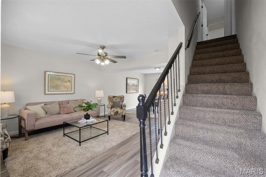 Updated 3-bedroom, 4-bathroom home at 1981 St Johns Xing in Arnold, Missouri. This approximately 2,600-square-foot residence features a flexible layout with generous room sizes, recent updates throughout, and a partially finished walk-out lower level, move-in ready and designed to fit real life from day one.
The main level flows through multiple living areas with new flooring connecting the open gathering spaces. The refreshed kitchen features updated cabinetry, granite countertops, and a layout built for everyday cooking and casual entertaining. Updated bathrooms on both levels carry a clean, modern finish throughout the home. Three bedrooms provide comfortable space for family, guests, or a dedicated home office on the upper level.
The partially finished walk-out lower level adds flexible bonus square footage, functioning easily as a second family room, recreation room, home gym, or remote workspace. Walk-out access opens directly to a private backyard with fresh landscaping, a quiet, level setting for weekend grilling, morning coffee, or letting the evening settle in without going anywhere.
Arnold offers practical convenience with quick access to I-55 and Highway 141, nearby shopping and dining along commercial corridors, and parks within easy reach for everyday recreation. Daily essentials, restaurants, and commuting routes sit close, the kind of location where running errands doesn't eat into your downtime.
A move-in-ready home with new granite countertops, fresh landscaping, a walk-out lower level, and space to spread out in a well-established Arnold, MO neighborhood, where daily life simply works.