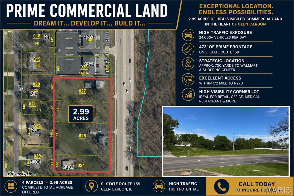 Aerial view of property's location