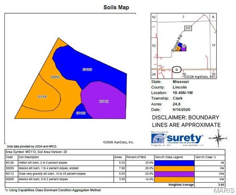 Tiny photo for 0 Russell Rd. (Tract 5 - 24.80+/- Acres), Troy, MO 63379 (MLS # 26060016)