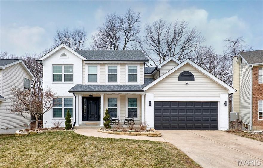 Tucked against a backdrop of mature trees in the heart of Ballwin, this home offers the kind of everyday retreat most people only dream about. Imagine starting your morning with coffee on the deck, surrounded by peaceful wooded views, yet knowing you’re just minutes from everything Ballwin has to offer. Step inside and natural light pours through generous windows with custom blinds, highlighting the updated luxury vinyl plank flooring and welcoming spaces designed for both gathering and quiet moments. The main level flows beautifully from the formal living and dining rooms ready for holidays and celebrations, to the cozy family room with bay windows framing the private backyard. At the heart of the home, the updated kitchen is where life happens. With abundant cabinetry, generous counter space, and a bright breakfast area, it’s perfectly designed for weeknight dinners, Saturday baking, and entertaining friends with ease. A convenient powder room and laundry/mud room add everyday functionality. Upstairs, the spacious owner’s retreat feels like a private sanctuary, complete with a walk-in closet and ensuite bath with separate tub and shower. Three additional bedrooms and a full bath provide room for family, guests, or hobbies. The finished walk out lower level expands your possibilities even further, offering a fifth bedroom, full bath, exercise room or office, and additional living space. It's ideal for movie nights, guests, or multigenerational living. And beyond the beauty, this home delivers true peace of mind. With a new roof, new carpet, new water heater, new windows and a whole-home natural gas generator, the major updates are already done and offer comfort, reliability, and practicality for years to come. The backyard is a showpiece, backing to woods with an oversized deck and patio that’s perfect for summer barbecues, evening gatherings under the stars, or simply unwinding in total privacy. This isn’t just a house, it’s a home that blends serenity, space, and smart investment all in one.