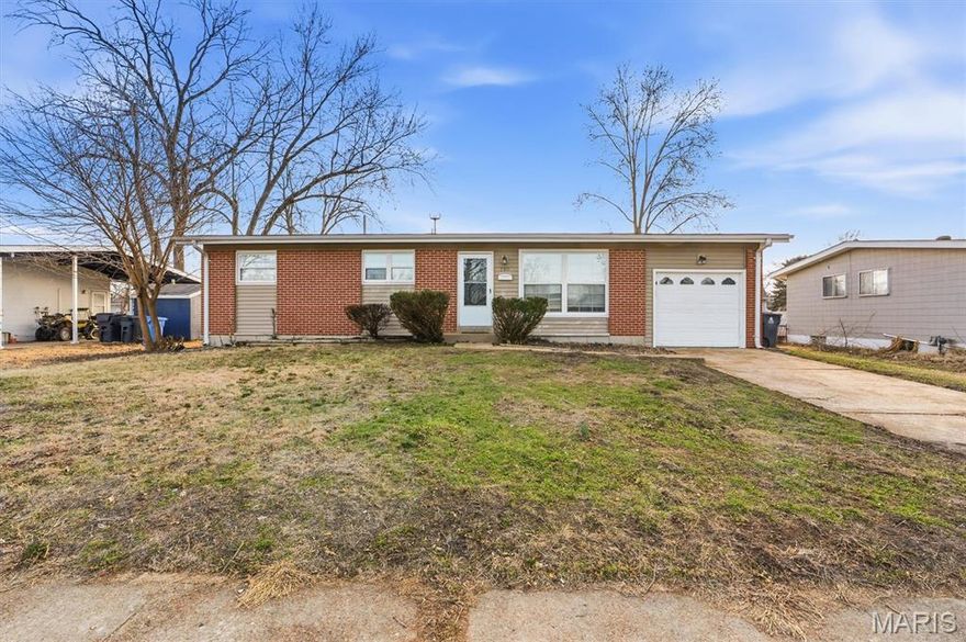 OPEN SAT 1-3PM - Welcome HOME! This beautifully rehabbed home is the perfect blend of comfort, functionality AND value. Step inside to find a bright and inviting living room that flows seamlessly into the dining space and kitchen. The kitchen features lots of cabinetry, granite countertops and newer stainless steel appliances! Each bedroom offers comfortable space and flexibility for a growing household, home office, or guest accommodations. The primary bedroom has it's own private half bath and a walk in closet! Lower level has ample of storage room and a partially finished area which is ready for your ideas - how about adding another family room, workout area or sleeping room? Lots of well-designed living space, this home features a great layout that makes everyday living easy and efficient. Outside you'll enjoy a spacious, level lot that is perfect for entertaining, BBQs, gardening, or simply relaxing in your own backyard retreat! The attached garage adds convenience and extra storage, while the quiet neighborhood setting provides a peaceful place to call home. Great location - conveniently situated in Florissant, this property offers easy access to highways, amenities, schools, shopping, dining options, the airport and St Louis City. Move-in Ready for you - already passed occupancy. Come check out this great neighborhood and tour this beautiful home! Call NOW