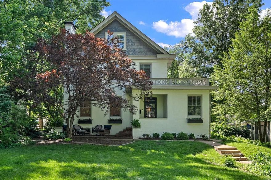 Est 1910. Welcome to 53 Jefferson Road, a true standout in the heart of Webster Groves. Just steps from the shops and restaurants of Old Webster, this home offers both walkability and big time wow-factor. With 5 bedrooms, 2 full and 2 half baths, and over 3,200 square feet of living space across three stories, this property is as spacious as it is stylish. A true chef’s kitchen, custom built-ins throughout, and beautifully detailed finish work add warmth and character at every turn. Nearly half an acre of landscaped grounds gives you room to relax or entertain, and the detached 3-car garage off the semi-private alleyway is the cherry on top. Updates include; new roof in 2022, new boiler in 2022, New AC in 2023, new lighting throughout, new water heater 2022, refinished hardwood on second level, new deck posts and railings on the beautiful back deck. Classic, comfortable, and full of thoughtful touches — this is Webster Groves living at its best.