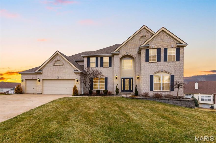 Welcome to this beautifully maintained and thoughtfully designed home nestled on a quiet cul-de-sac in the sought-after Nooning Tree neighborhood. From the moment you step inside, you'll appreciate the warmth, space, and natural light that define every room. The inviting foyer opens to a stunning two-story great room, where a dramatic wall of windows and a soaring fireplace create a true centerpiece for both everyday living and hosting. Just off the entry, a private main-floor office provides a quiet retreat for working from home, while the elegant formal dining room offers the perfect setting for holiday gatherings and special occasions. The heart of the home is the spacious, well-appointed kitchen, featuring a gas cooktop, double wall ovens, updated lighting, and abundant counter and cabinet space for cooking and entertaining. The kitchen flows seamlessly into the cozy hearth room - an ideal spot for morning coffee or relaxed evenings by the fire. From here, step out onto the screened-in porch and maintenance-free deck, where you can enjoy peaceful views and effortless indoor-outdoor living throughout the seasons. Upstairs, the impressive primary suite offers a true getaway with its coffered ceiling, two expansive walk-in closets, and a serene atmosphere perfect for unwinding. The upper level continues to shine with two additional bedrooms connected by a convenient Jack-and-Jill bath, offering both privacy and practicality. A fourth bedroom features its own private en suite bath, making it ideal for guests, teens, or extended family. The finished lower level is designed for entertaining and extended living, featuring a third fireplace that adds warmth and ambiance, a full bath, and a spacious fifth bedroom perfect for overnight visitors. A standout bar and recreation space make this level the ultimate spot for movie nights, game days, or hosting gatherings of any size. Located within highly rated Parkway schools and just minutes from premier shopping, dining, parks, and major commuter routes, this home offers exceptional convenience along with its outstanding features. With its blend of generous living spaces, upscale amenities, and a location that truly enhances daily life, 15216 Nooning Tree Court is a place you'll be proud to call home.