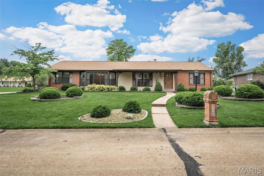 One owner OVERSIZED ranch home on a 1/3 acre level corner lot in Concord Village and Lindbergh Schools. This well maintained brick home features over 3300sqft of living space and has SO much potential. The main floor boasts almost 2400sqft by itself. Inside, an entry foyer greets you leading to the formal living and dining rooms, bay windows, family room with built in wet bar and cabinetry, french doors, and wood burning fireplace. A large addition in 1992-93  includes a gigantic kitchen with a huge center island, custom cabinetry, recessed lighting and large breakfast room. The master is spacious with his/hers walk in closets, and an en-suite bath with 2 sinks and shower. Two additional bedrooms are located on the main floor along with an updated hall bath. The finished lower level features a game room with pool table that stays, large wet bar, second large recreation area and full bath. The yard is flat with a patio. There is a 2 car side entry garage. This one has the potential to have the modern open floor plan that today's families desire in a fantastic neighborhood. Zoned hvac, intercom and sprinkler system.