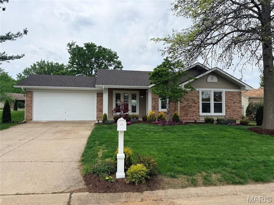 Absolutely beautiful rehab! New Shaker cabinetry, granite counters, tile backsplash, center island and stainless steel appliances. New wainscoating, new luxury vinyl plank flooring, new bathrooms, new windows and sills, new premium lighting. The partially finished lower level has a large rec room, 4th bedroom and an updated 3rd full bath. Did I mention the central vac? New landscaping and solar lighting create inviting curb appeal. Have morning coffee and BBQ's on your deck overlooking the level, fenced yard with mature trees. You will love this home! HVAC, HWH and roof are apx. 10 years old. St. Peters is a wonderful place to live offering Mid Rivers Mall, a great recycling program, the Rec-Plex and much more!