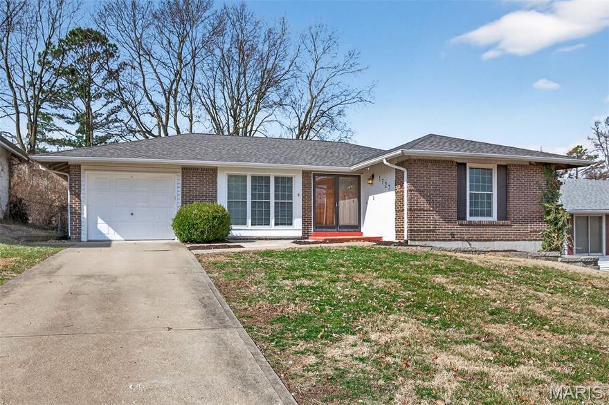 Maryland Heights just gained another home for sale. Don't miss out on this 3 bed, 2 full bath, ranch with over 2200sqft of finished space. Hardwood floors throughout the main level with tile in the kitchen and dining area. The dining room flows towards the kitchen and breakfast bar. There is a double oven and a separate cooktop with plenty of counterspace. The primary bedroom has its own full bath with shower. 2 other bedrooms accompany the main floor with another full bath. The basement is finished with all kinds of entertaining area, a bar, a pool table that stays with the home, and another family room. Out back is a huge patio that connects to the back of the garage with a second garage door! The yard is fenced in as well. Shopping, schools, rec centers, restaurants, and plenty more are conveniently close.