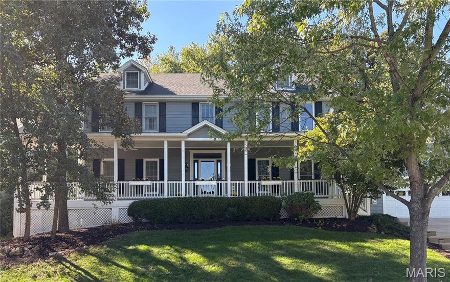 Welcome to this stunning Greenbriar Estates home backing to the 8th green of Greenbriar Country Club in Des Peres!  Completely renovated over the past few years, this home features nearly 4,000 total living sq ft. and an inground pool. The beautiful, spacious porch beckons you in, where you are greeted with gorgeous hardwood floors, crown molding and coffered ceilings.  Large living and dining rooms offer the ultimate entertaining spaces, not to be outdone by the family room with fireplace and built-ins.  The heart of the home is certain to be the updated kitchen, complete with white 42" cabinets, quartz counters, Carrera marble backsplash, a large center island and newer stainless appliances (Thermador gas range, Bosch double ovens, Bosch dishwasher, Sharp microwave drawer, Samsung refrigerator).  From the bright kitchen with newer windows and slider door, enjoy delightful views of the pool and fresh landscaping. A mud room with custom cabinets and lockers offers both office space and a great landing zone.  Upstairs you'll discover four generous bedrooms, including the primary, with a renovated ensuite spa bath (with heated floors!). a full hall bath and laundry room. The lower level, with a 10 ft+ pour, is an amazing space for entertaining, movie night or just hanging out.  Two additional rooms with large windows (one being used as a bedroom and the other, exercise room) and a large full bath complete the lower level.  With many, many  newer features ... roof and skylights, sub panel, James Hardie siding, tuckpointed chimney, HVAC and water heater ... to name a few, this incredibly updated home is ready for you!