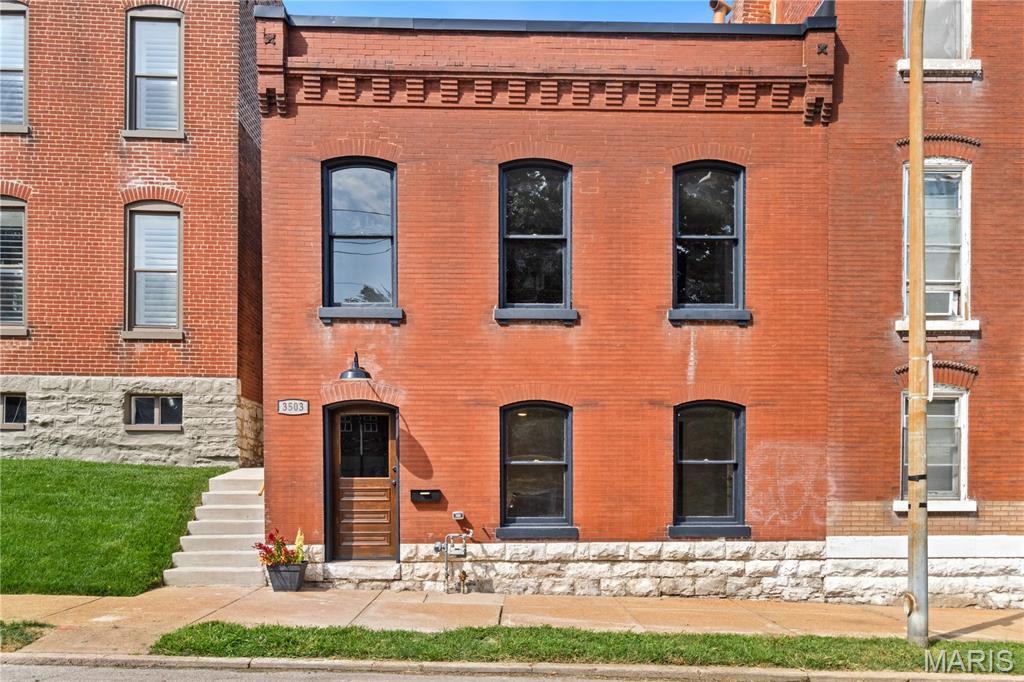 Front of brick home