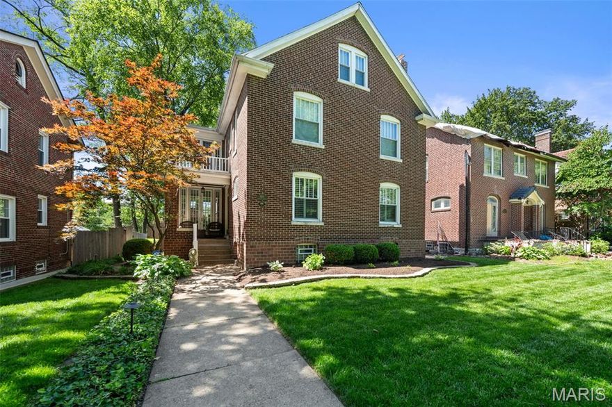 Circa 1923. Rare opportunity to own an updated historic home on one of University City’s most distinguished blocks — steps from Washington University, the Delmar Loop’s cultural corridor, and minutes from Forest Park’s world-class museums and trails. With 6 bedrooms and 3.5 baths across 3,181 sq. ft., this residence offers exceptional flexibility — a home office, a creative studio, a guest room, and still room to spare.

Well maintained and move-in ready, crown molding and plantation shutters throughout speak to the home’s enduring character, while professionally organized closets in every room reflect a thoughtful attention to livability. The spacious living room and gracious dining room invite quiet contemplation and effortless entertaining. A lovely sunroom off the dining room brings the outdoors in year-round.

The private primary suite features an en suite bath and its own sun-drenched sitting room — a retreat within a retreat. With an adjacent bedroom, the suite offers a natural opportunity to expand into a larger bath and walk-in closet while still leaving five bedrooms.

The basement stands apart from most historic homes in the neighborhood, with its 7-foot ceiling height and professionally stained concrete floor — a far cry from the typical historic basement. A sump pump provides added peace of mind.

Recent upgrades reflect years of careful stewardship: new roof on the home in 2026, new roof on the garage in 2023, windows replaced approximately eight years ago, a tankless water heater installed roughly eight years ago, a new dishwasher in 2025, a whole-house pressure regulator, and a pre-wired generator outlet. The fully fenced property — with a fence approximately two years old — features a sprinkler system and a two-car garage with an EV charging station.

University City’s walkable streets and thriving independent culture — along with a wonderfully active and welcoming block of neighbors — make this a home with room for every chapter of life. For information on the Ames Place indenture and neighborhood, visit amesplace.org. This is more than a home. It is a foundation for an extraordinary life.