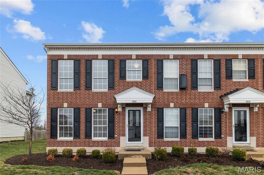 Well-maintained end-unit townhome that offers privacy and natural light with functional living space. Bright and inviting main level offers convenient powder room and updated vinyl plank flooring. The open living and dining area offers great flow for everyday living and entertaining. The kitchen features ample cabinet and pantry space and stainless steel appliances. Upstairs you’ll find the spacious primary bedroom featuring a private bathroom and a spacious closet. Upper-level loft provides additional flexible living space and is adjacent to a second bedroom with a spacious closet and nearby full bath. Partially finished basement includes washer/dryer hookup and a bonus room with closet— ideal for office, rec room, or guest space plus an additional area that could accommodate workout equipment or be finished to buyer’s preference. One-car garage. Conveniently located offering quick and easy access to I-70, Route 364, and I-64 for commuting, shopping, and dining.