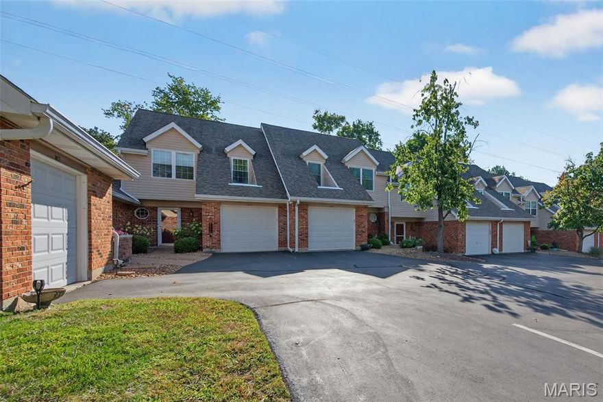 Welcome to this lovely 3-bedroom, 2.5 bath townhome nestled in the heart of Ballwin, offering nearly 1,400 sq. ft. of comfortable living space. The open floor plan features a main-level half bath, generous closets, and a bright living and dining area that flows into the kitchen with NEW stainless steel appliances and an attached garage for convenience. Upstairs, you’ll find the laundry room, plus a tranquil primary suite with a newer spacious shower, vanity, and sink. Step out back to your private patio overlooking common ground, perfect for relaxing evenings or casual gatherings. With newer carpet, updated baths, and thoughtful storage throughout, this home combines modern updates with everyday ease. The community amenities include a clubhouse, pool, and tennis/pickleball courts, all set within the highly rated Valley Park School District. With a low HOA and a prime location close to shopping, dining, and highways, this is more than just a place to live it’s a place to love.