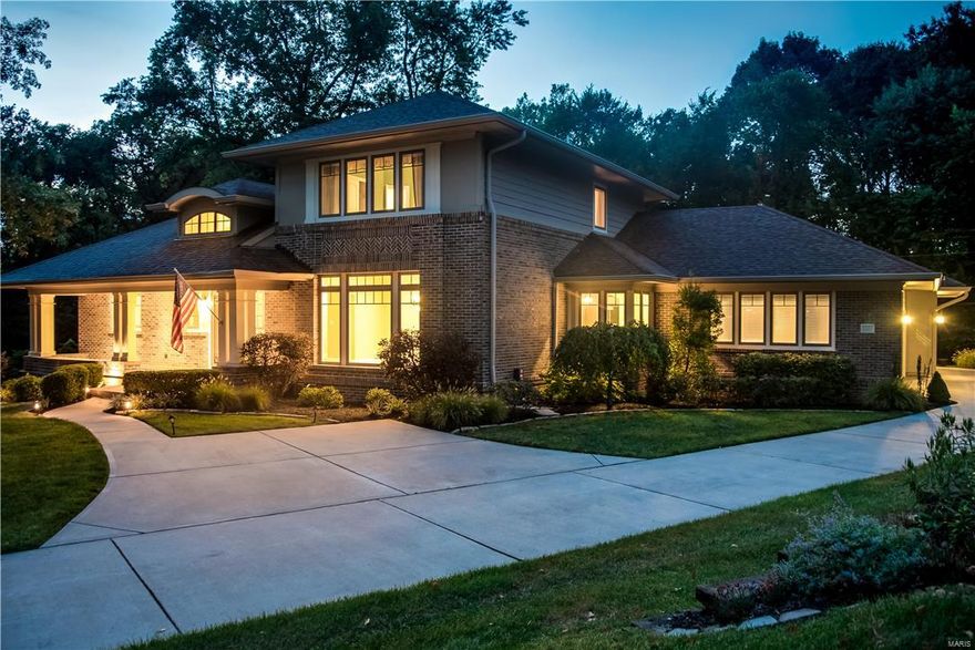 Immaculate newer 1 1/2 story home in a quiet park-like setting. This home shows like a display & has many special features.  Located on a quiet cul-de-sac in one of the premier streets in Olivette that backs to a nature preserve and park adding to your privacy. 30-year deck 25' X 23'. Tons of windows bring in the nature light.  Main floor master bedroom with coffered ceiling, Luxurious master bath, two walk-in closets. Hardwood floors throughout. Great room with gas fireplace, built-in shelving, wet bar and wine cooler. Gourmet Kitchen with  stainless steel appliances, custom cabinets and a center island with breakfast bar amplify the kitchen. Upstairs are 3 large bedrooms. Finished lower level with Rec room and two extra rooms with French doors, plus large storage with room to expand.  Huge 3 Car+ garage - (47' x 22). Area in the garage with windows could be finished for additional living space and you would still have an oversized 3 car garage.
Great Location! Ladue School district.