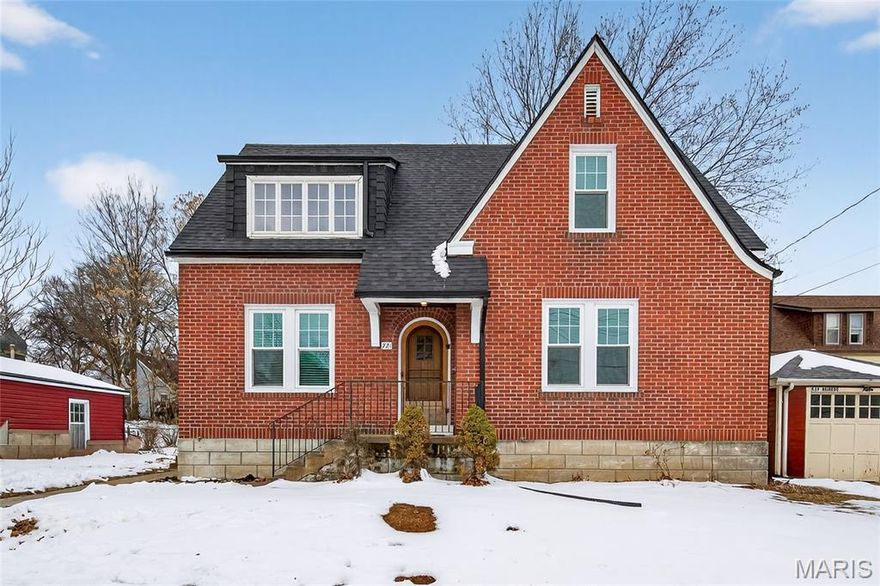 Prepare to be Wowed! This stunning mid-town home has been impeccably maintained and has remained consistent with the architectural integrity natural to this home.  Featuring 4 BD, 1.5 BA and 1,732 sq ft of living space, this home is captivating from the exquisite curb appeal to the beautifully preserved interior. This home has a brick façade, arch top front door, new roof and gutters (2025), a 1 car detached garage and more. Features inc orig hardwood flooring-doors-millwork throughout most of the home, 9 ft ceilings on the main, a main floor Bdr/Office, Dining Room with French doors, Living Room, half bath on the main, white cabinets, SS appl, granite countertops, gas stove, refrig, pantry and tile flooring in the Kitchen, Entry and Baths. Upstairs there are 3 bdrms and a full bath. The Primary Bdr has 3 closets, a side balcony and the secondary bdrms are generous in size. The bathroom has semi frameless shower doors, subway tile and a raised height vanity. The basement has 2 storage closets, storm shelter, wash sink and stairs to the outside of the home. Updates inc roof and gutters (2025), new windows (2025) and new HVAC capacitor (2025). Historic Main Street is just three blocks away with restaurants, entertainment, shopping, the Katy Trail and more. The Streets of St. Charles Entertainment District is located nearby as is Lambert Int airport, parks, grocery stores and more. There is easy access to Hwys I-70, 94/364 and 370. Great home, amazing location, so much to love!