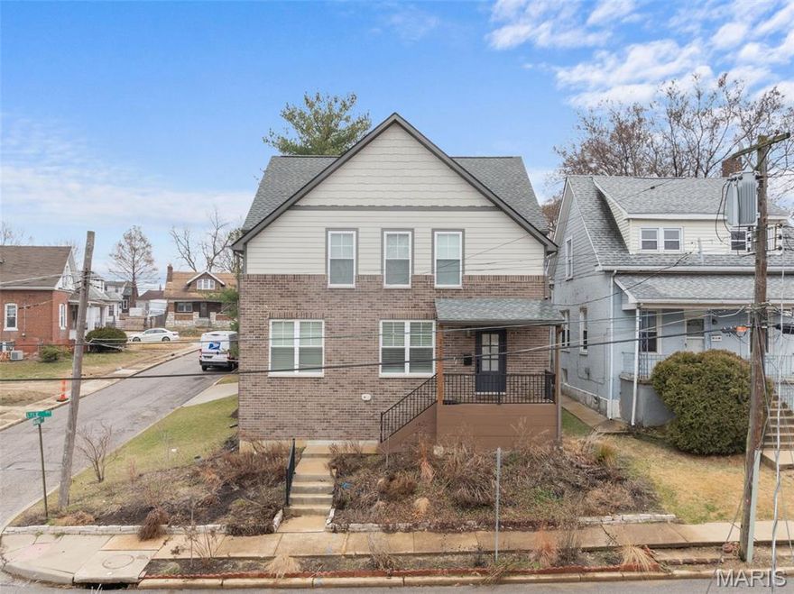 A modern, move-in-ready home built in 2022, this 4-bedroom, 2.5-bath property offers contemporary style, thoughtful upgrades, and everyday comfort. Located within the highly acclaimed Maplewood/Richmond Heights School District, this two-story home is situated on a desirable corner lot.  It features excellent curb appeal and a bright, open interior highlighted by beautiful hardwood floors throughout the main level, primary upper bedroom, stairs and upper-level hallway. The ground at the front of the home showcases a native plant garden that encompasses the yard with numerous varieties of plants. 

The main floor is filled with natural light thanks to windows fitted with white plantation shutters, complemented by recessed lighting throughout. The open-concept entry foyer/ great room living area flows seamlessly into a stylish kitchen equipped with newer stainless-steel appliances, more than ample cabinetry, walk-in pantry, and a spacious dining area. A convenient half bath completes the main level.

The stair system leading to the upper level includes a custom made 100% wool rug runner. The primary suite includes a full bath and generous closet space. Three additional bedrooms share a second full bath, laundry room, offering flexibility for family, guests, or a home office.

Additional features included zoned HVAC, a home alarm system, a 2-car attached garage EV ready for electric car charge. The basement is roughed for a full bath and includes an egress window providing excellent potential for future finishing and added living space.

Built just a few years ago, this home combines modern construction, energy-efficient systems, and low-maintenance living—all in a fantastic Maplewood location close to parks, shopping, dining, and major highways.