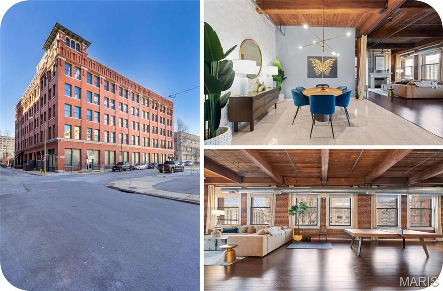 Located in the heart of bustling downtown west, this condo offers crisp updates and plenty of space! Upon entering, note the gorgeous bright, modern kitchen with additional added storage. Next to the kitchen, check out the guest bedroom and guest full bathroom. Continue past the kitchen to the sprawling, light-drenched main living area. Check out the separate dining and living spaces, complete with gas fireplace. There's even more room for entertainment or an in-home office. Off the living space, is the primary suite with a GORGEOUS renovated bathroom including a zero-entry shower and huge soaker tub, waiting for you after a long day's work. :) Also, note the walk-in closet as well for all your storage needs. Round out this floor with a private balcony for coffee-drinking with sweeping downtown views. This unit also offers one parking space in the garage and a storage space as well. All of this is minutes from Blues, Cardinals, St. Louis City SC games and the Arch! Location: Interior Unit