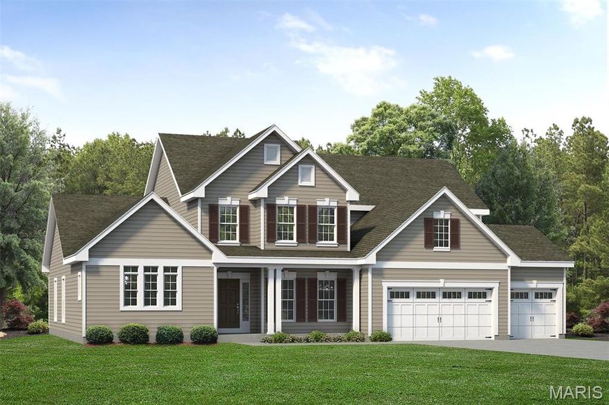 The TURNBERRY by McKelvey Homes. BASE PRICE Elevation WA* 4,058 sq ft, 4 beds, 3.5 Baths, 1.5 story home. Main floor features a Formal Dining Room, Primary Suite with ensuite primary bath with 2 walk-in closets; Great Room boasting 11ft ceilings and window wall; The Kitchen features a large eat-in island, walk-in pantry, plenty of cabinetry; Laundry room; adjoining the Kitchen is the breakfast area with access to the backyard; with open flow to the Hearth Room with fireplace and powder bath. The second floor showcases a bonus room, 3 bedrooms, 2 full baths (Jack and Jill split between two bedrooms with separate vanities). This home is a to-be-built and be customized to fit your needs!