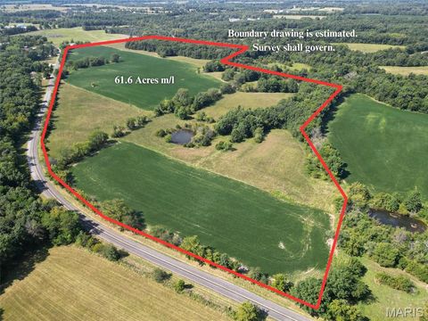 61.6 Ac m/l Hwy M Curryville MO 63339