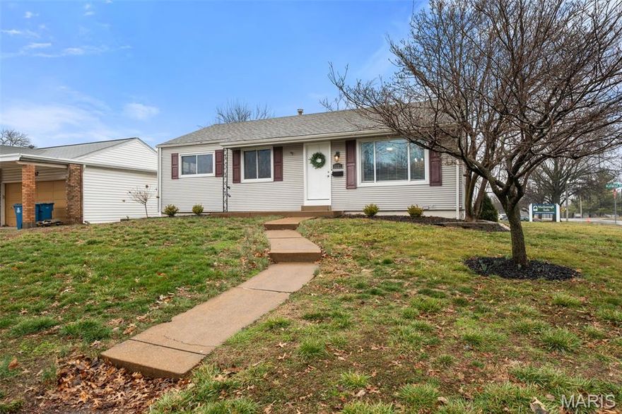 Welcome to this inviting 3-bedroom, 1.5-bath ranch on a desirable corner lot in the Valcour Hills neighborhood within the sought-after Affton School District. This well-maintained home blends classic charm with functional living spaces and valuable updates. The main level features newly installed LVP flooring throughout much of the home and a bright living room filled with natural light from the large front window. The adjoining dining area flows into a spacious kitchen with stainless steel appliances and ample cabinetry. Just beyond the dining room, a rear main-level family room offers additional living space, perfectly positioned between the dining area and the screened porch—ideal for relaxing, watching TV, or creating a home office or reading nook. The finished lower level adds a large recreation room and additional storage, providing flexible space for hobbies, entertaining, or everyday living. Step outside to the screened-in patio overlooking the level, fenced backyard, a great spot for morning coffee or weekend gatherings. A 1-car attached garage with additional parking adds convenience. Recent updates provide peace of mind, including a roof approximately five years old, Trane HVAC installed in 2024, and a 2024 water heater. Conveniently located near Grant’s Farm, Tower Tee Golf & Recreation, parks, shopping, dining, and major commuting routes, this home offers comfort, space, and a fantastic location.
