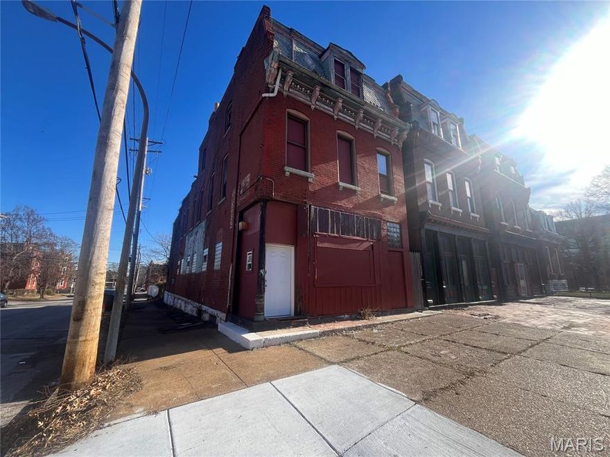 A truly special South City offering at the corner of S. Jefferson Ave and Potomac Street, this three-story building is rich with history, character, and possibility. Originally home to the J. H. Waldeck Vienna Bakery & Confectionery in the early 1900s—with the family living above the shop—this corner once served as a warm neighborhood gathering place before later becoming a longtime local tavern known as Sportsman’s Sisters. Today, the building has been fully gutted, tuckpointed, and broom-swept clean, providing a solid, open canvas ready for its next chapter. The former layout featured a commercial first floor with residential space on the second and third levels, ideal for retail, bar, restaurant, mixed-use, or short-term rental/Airbnb concepts. A newer roof adds peace of mind, while the building’s history remains proudly visible through the original, faded “Sportsman’s Sisters” ghost sign still painted along the side—an irreplaceable piece of classic St. Louis lore. From bakery to tavern to whatever comes next, this is a rare opportunity to own and reimagine a building that has served its neighborhood for generations.