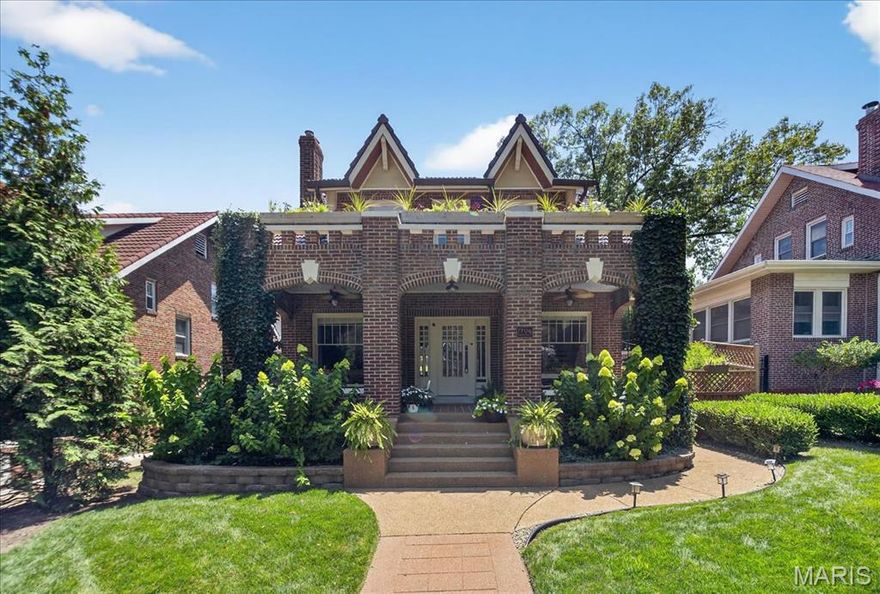 Designer upgrades and timeless craftsmanship blend beautifully in this impeccably maintained brick home, just a short walk to downtown Clayton, parks, restaurants, and cafés. A new clay tile roof, solid copper gutters, full brick restoration, and Lebanese cedar soffits speak to the home’s enduring quality. Inside, the elegance continues with new hardwood floors, custom mahogany doors, and double-hung mahogany windows with imported German glass. Restored stained glass and a Batchelder original fireplace adds rich character to the spacious living room with crown molding and built-ins. The gourmet kitchen is a chef’s dream, featuring custom cabinetry, Namibian marble counters, under-cabinet lighting, a large pantry, and high-end RAL 10 finish appliances. The dining room opens to a light-filled family room, perfect for relaxing or entertaining. Upstairs, find three bedrooms, walk-in closets, front and back terraces and a spa-inspired main bath with heated floors, and a soaking tub. A finished basement adds bonus living space and a marble-accented bath. Outside, enjoy a private reclaimed brick patio, new deck, garden box, and 8’ privacy fence. Located in the award-winning Clayton School District.
