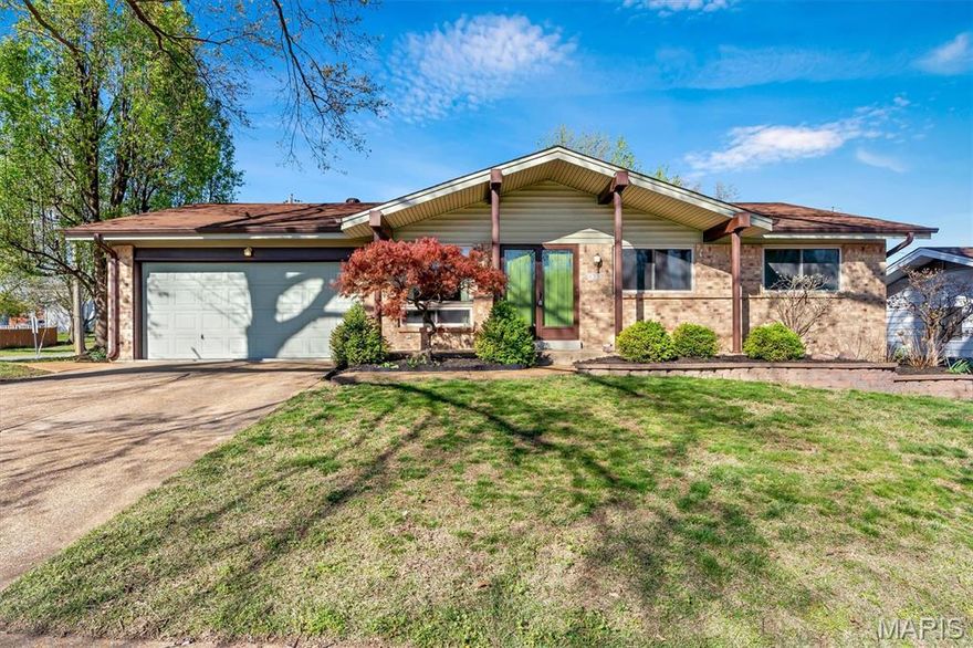 Welcome to this cozy and inviting 3-bedroom, 2-bath ranch nestled in a quiet South County neighborhood with easy access to Interstate 55, top-rated shopping, dining, and entertainment. Situated on a flat, tree-lined corner lot, this home offers the perfect blend of comfort, convenience, and opportunity. Step inside and you'll immediately notice the abundance of natural light that fills every room, creating a warm and welcoming atmosphere throughout. The eat-in kitchen features large windows that frame the outdoors beautifully, making morning coffee feel like a treat. Both bathrooms have been tastefully refreshed, giving you a head start while leaving plenty of room to add your own personal touches. Out back, a spacious deck sets the stage for warm-weather entertaining, weekend cookouts, or simply unwinding after a long day. The fully fenced yard offers plenty of room for kids to play or pets to roam freely — a true bonus for any growing family. The attached 2-car garage provides convenience and storage, while the full unfinished basement — currently used for laundry and storage — is a blank canvas ready to be transformed into additional living space, a rec room, home office, or whatever suits your lifestyle. Whether you're a first-time buyer ready to plant roots, a family looking for a place to grow, or someone looking to rightsize without sacrificing space or comfort, this home checks all the boxes. Opportunities like this in South County don't last long! Schedule your showing today — this one won't wait!