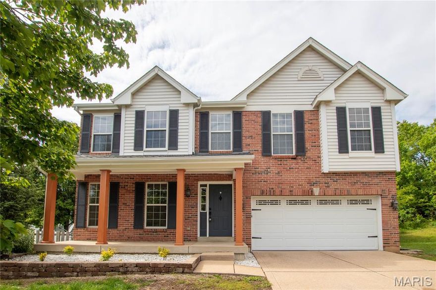 *Updated price and added in some virtual staging photos* Welcome to 3 Oak Mill, a spacious 4-bedroom, 2.5-bath home tucked away on a warm and welcoming cul-de-sac. Freshly painted throughout, this home features new quartz countertops in the kitchen and an open floor plan that flows seamlessly into the large family room with a cozy fireplace. Upstairs, the staircase leads to an open loft area and generously sized bedrooms. The primary suite offers a walk-in closet and a private bath with a refurbished double vanity. Outside, enjoy a large backyard with a peaceful, park-like setting. A huge unfinished basement provides abundant storage or the opportunity to create additional living space. Conveniently located near highways, shopping, dining, and more—schedule your showing today!