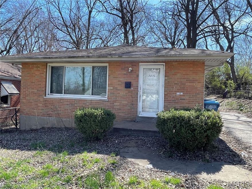 Investors, this one's for you! This brick bungalow offers 1131 sf of living space with 3 bedrooms, 1 bathroom, living room, kitchen, bath, full basement, and off-street parking. Inspections are welcome for your knowledge, but the sale is as-is with seller to do no repairs.  Rentometer indicates average rent would be $1385. Using that figure, gross annual income would be 16,620. Have a look, make your offer...then put your special touch on it and let the cash flow begin.