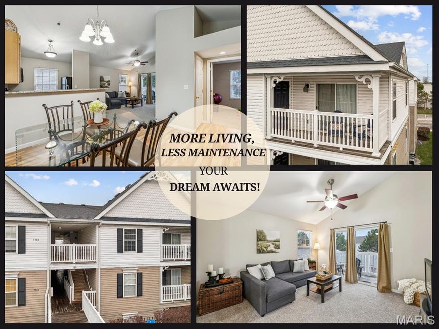 Imagine coming home to a place where life feels simpler and your time is truly your own. This move-in ready condo is designed for easy living, giving you the freedom to enjoy your days without a long list of home maintenance tasks.

Step inside and you’re welcomed by a bright, open layout with vaulted ceilings that instantly create a sense of space and light. Updated flooring and abundant natural sunlight make the entire home feel warm, airy, and inviting. The kitchen is fully equipped with all appliances and flows effortlessly into the main living area, making it easy to cook, gather, and entertain without the upkeep of a larger home. Just off the living room, step out onto your private balcony—an ideal spot to enjoy your favorite morning coffee or unwind in the evening with a drink as you take in a quiet moment outdoors.

The primary bedroom continues the open, airy feel with its own vaulted ceiling, creating a peaceful retreat at the end of the day. Just beyond, the spacious en suite bathroom enhances your daily routine with a walk-in shower that offers a refreshing start to the morning or a relaxing wind-down in the evening. A large vanity provides plenty of space to get ready without feeling crowded, while the walk-in closet keeps everything organized and within easy reach—adding both comfort and convenience to your everyday experience. In-unit laundry nearby makes daily living even more effortless.

Just outside your door, you’ll find amenities that add even more enjoyment to your lifestyle, including a pool, basketball court, playground, and picnic areas. With exterior maintenance handled for you, you can spend less time worrying about chores and more time enjoying the lifestyle you’ve been looking for.

If you’ve been searching for a home that feels bright, comfortable, and refreshingly low-maintenance, this condo is ready to welcome you.