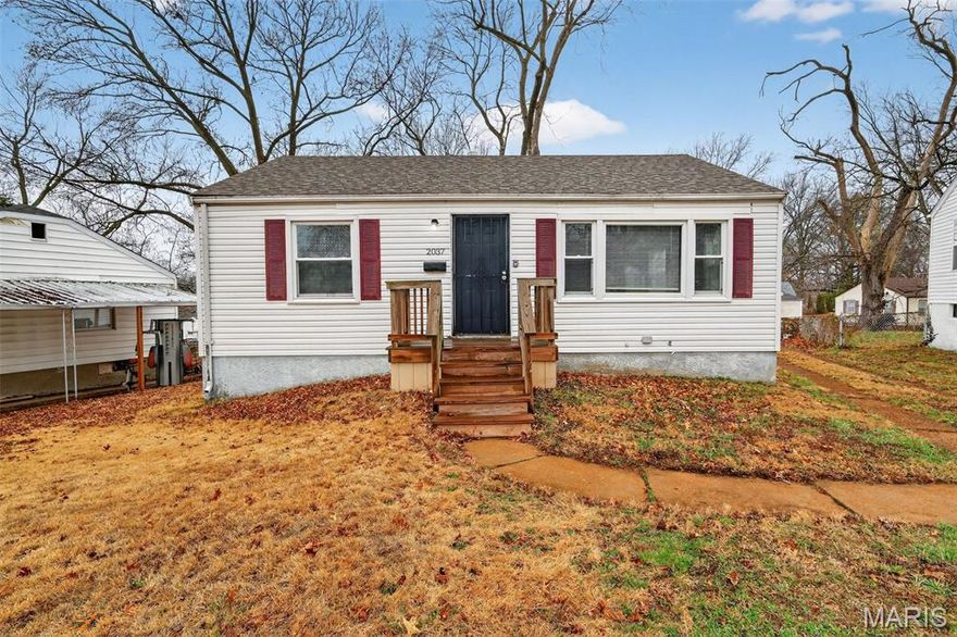 Charming 2-bedroom, 1-bath home with great curb appeal in St. Louis! This inviting property features neutral colors and abundant natural light, creating a bright and welcoming atmosphere throughout. The spacious living room offers plenty of room to relax or entertain, while the bright kitchen comes equipped with a refrigerator and range for everyday convenience.

The home also includes a full basement, providing excellent storage or potential for additional living space. Step outside to enjoy the rear wooden deck—perfect for relaxing or hosting gatherings. The partially fenced yard offers outdoor space for pets, gardening, or play.

A detached garage with walkout access adds extra functionality and convenience. With comfortable living spaces, practical features, and charming appeal, this home is a wonderful opportunity for homeowners or investors alike.