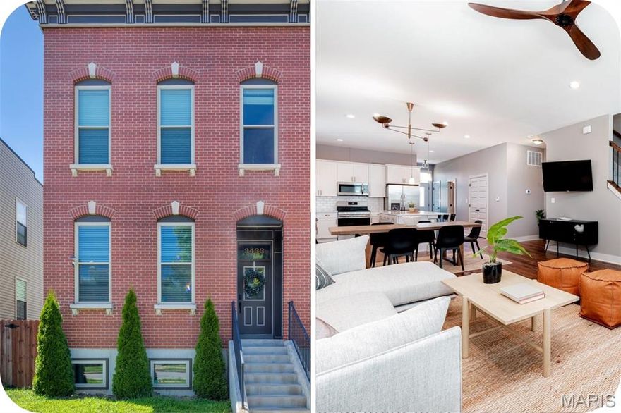 Life just hits different when you’re one block from Cherokee Street—think tacos on a whim, vintage hunting, and nights out that don’t require a plan.This newer construction home brings the best of both worlds: modern reliability wrapped in a neighborhood full of historic character. Step inside to an open, airy floorplan with tall ceilings, rich hardwood floors, and upgraded lighting that gives the whole space a polished, welcoming feel. The living and dining areas flow seamlessly into a kitchen built for real life (and real hosting)—featuring a massive center island, generous pantry, and plenty of room for gathering. Main floor laundry, a handy drop zone, and a stylish powder room keep everyday living effortlessly organized. Upstairs, the primary suite delivers a true retreat with a walk-in closet and private bath complete with double sinks—because sharing is overrated. Two additional bedrooms and a full bath offer flexibility for guests, work-from-home setups, or finally giving your plant collection the space it deserves. Downstairs, the poured-concrete basement is clean, open, and ready for whatever you have in mind—home gym, movie nights, or simply excellent storage. Outside, enjoy a fenced yard and a 2-car garage—rare perks in a location like this. Modern comfort meets vibrant city living, all just steps from one of St. Louis’ most dynamic streets.