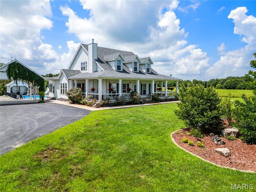 Discover the perfect blend of luxury, space, and rural charm on 67.37 acres, truly a hunter's paradise and private retreat. This exceptional property features a stunning modern farmhouse built in 2018, offering 4 spacious bedrooms and 4 full bathrooms designed for refined country living. A wide wrap-around porch invites you to relax and take in sweeping views of the surrounding landscape. Inside, the home showcases comfort and functionality with two primary suites, high-end finishes, a commercial-grade kitchen with an oversized pantry ideal for entertaining, and a beautiful library with custom built-in shelving. Step outside to your own private oasis with an in-ground saltwater pool, complete with a poolside shower, bathroom, and additional storage, perfect for summer enjoyment. The property also includes a large climate-controlled shop with a vehicle lift, ideal for hobbies, storage, or business use. A second home offers 3 bedrooms, 2 bathrooms, and an unfinished basement, providing excellent guest or rental potential. Two fenced fields are ready for livestock, adding to the property's versatility. Whether you're seeking a private family estate, recreational getaway, or investment opportunity, this one-of-a-kind property truly delivers. Pre-approval or proof of funds required for all showings.