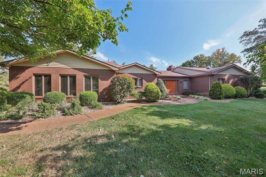 End your summer with a splash! This stunning ranch in the sought-after Ladue School District offers over 3,200 sq ft of living space on an incredible one-acre lot—almost too good to be true. Perfectly located just minutes from the highway, this home combines convenience with a serene, private setting.
The spacious floor plan features a large primary suite with an attached office that opens directly to your peaceful in-ground swimming pool, surrounded by lush landscaping. Two additional large bedrooms on the opposite side of the home provide privacy—ideal for kids or guests. The updated kitchen flows beautifully into the living areas, while the lower level is a blank canvas ready for your personal touch.

Recent updates include a new roof with skylights, freshly paved 3-inch asphalt driveway, and within the past few years, both A/C units and the hot water heater have been replaced—giving you peace of mind for years to come.

This one won’t last—bring your qualified buyer today and seize the chance to own this rare gem!