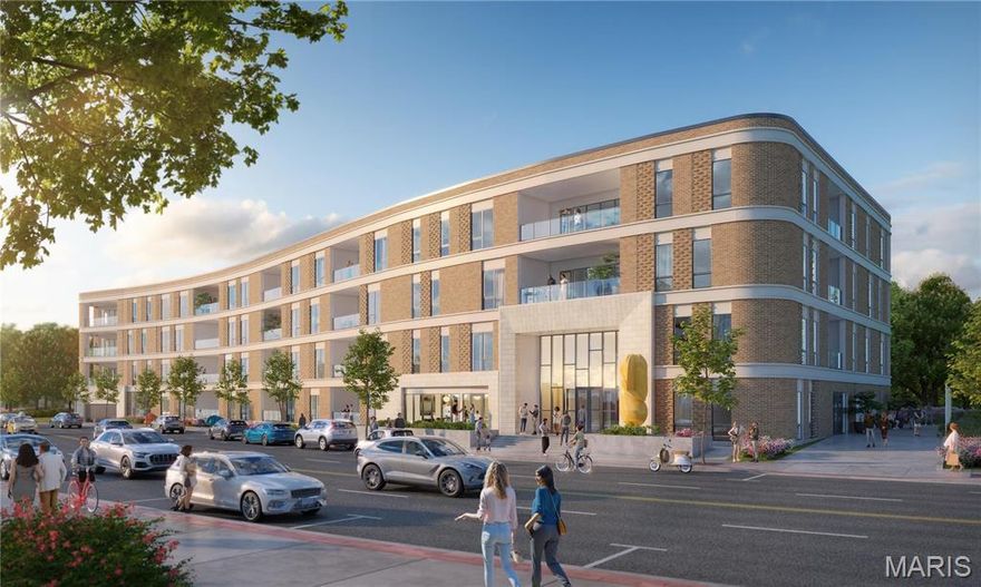 Est 2025, The Forsythia on the Park, Unit #107 (Dario) with 2 bed, 2.5 baths and 2,133 sqft. Discover a boutique condo building taking shape in a vibrant Clayton location, home to just 38 units, featuring 2 and 3-bedroom floor plans. Thoughtfully curated interiors with high-end materials in a variety of standard finishes or fully customize your design. Elegant kitchens feature a Wolf/Sub-Zero/Cove appliance package, quartz countertops, and under-cabinet lighting. The primary bathrooms boast a double vanity, freestanding bathtub, and a glass shower enclosure. Large outdoor terraces or covered balconies with glass railings offer a private retreat. Exclusive amenities include a 24/7/365 front desk attendant, a resident lounge and a community room. Underground parking for residents with valet parking for guests. Experience a pedestrian-friendly community with easy access to Shaw Park, Straub's, local shops, restaurants and more.