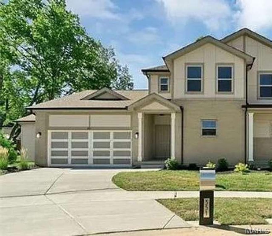 Beautiful Three BR, 2.5 Bath 8 year old villa with 2015 sf of finished living space; MOVE-IN-READY story and a half; Open floor plan; Gorgeous wood-look laminate flooring throughout the main floor; MAIN FLOOR MASTER BEDROOM SUITE with elegant bath offering oversize shower;  Living room with corner gas fireplace and slider to patio; Large kitchen offers granite counters, 42-inch cabinets with crown molding and Stainless Steel Appliances;  Main floor laundry and powder room; Upper level offers two spacious bedrooms with a walk-in closet, a full bath and great bonus loft space that is perfect for an office space or upper level living room; Lower level, ready to be finished to your taste, has large egress window and bath rough-in; Private patio backs to trees; Security system; Great cul-de-sac location.