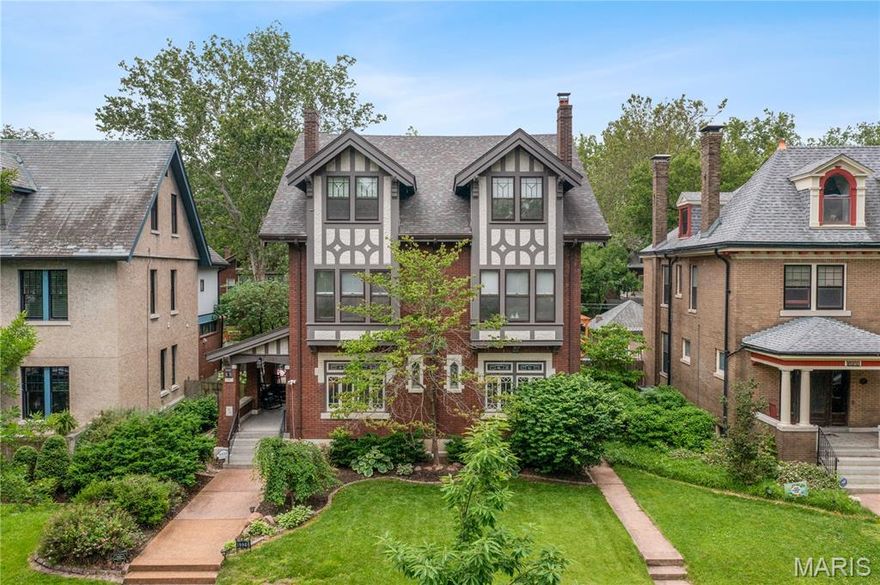 This 1910 Parkview manse blends historic charm with modern updates. A spacious foyer welcomes you, flanked by a gracious dining room and living room with original millwork, stained glass, and a wood-burning fireplace. The updated kitchen features granite counters, custom cabinets, and newer appliances—opening to a saltwater pool,  storage shed, and fenced yard. Enjoy summer evenings on the composite deck or in the hot tub. Upstairs, the primary suite includes bay windows, dual walk-in closets, and a marble bath with soaking tub and shower. Two more bedrooms and baths complete the second floor, including one that opens to a sunroom. The third level offers three additional bedrooms and a full bath. The lower level includes a rec room, half bath, laundry, and storage. Covered carport. All just steps from Forest Park, restaurants, and shops. 
Parkview is on the National Register of Historic Places. Indentures are in the supplements and buyers can also refer to www.parkviewneighborhood.org/new residents.