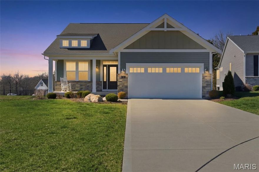 Enjoy the ease of low-maintenance, villa-style living in this beautifully maintained single-family ranch home! Tucked away on a quiet cul-de-sac in Amberleigh, this home offers the perfect blend of comfort, privacy, and convenience. Lawn care, irrigation, and snow removal are included with very reasonable monthly fees, giving you more time to enjoy your home and less time maintaining it.
Excellent curb appeal welcomes you with professional landscaping, a covered front porch, and an extended driveway. Inside, the inviting open floor plan features a cozy fireplace in the living room and a slider leading to a deck overlooking a private, tree-lined backyard—perfect for relaxing or entertaining.
The gourmet kitchen is a standout with a gas cooktop, vented hood, double oven, granite countertops, 42" cabinets with glass fronts, abundant counter space, and the refrigerator included.
The main level offers two bedrooms and two full baths, including a spacious primary suite with a huge walk-in closet featuring a custom closet system and a luxury bath with dual vanities and a walk-in shower. Main floor laundry adds everyday convenience.
The lower level with rough-in plumbing is ready for your personal finish—ideal for additional living space, a guest suite, or recreation area.
Enjoy the comfort of a single-family home with the ease of a low-maintenance, villa-style lifestyle in the highly desirable Amberleigh community!