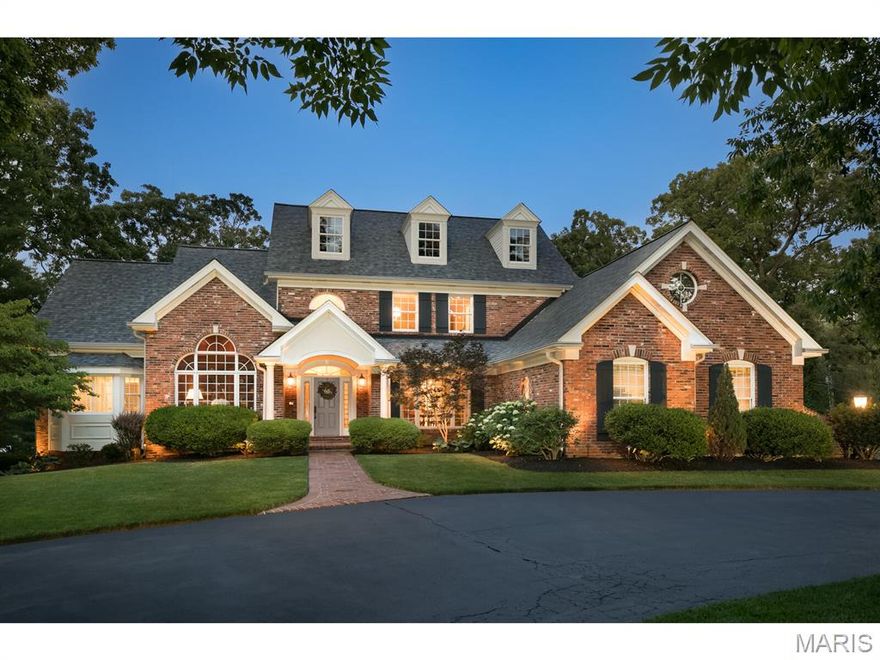 This custom built 1.5 story in prestigious Frontenac offers a rare combination of high end finishes and luxury with over 5,000+sq ft of thoughtfully designed living space. The first floor features an office with built-in cabinetry and wood floors, dining room with custom 3 piece crown molding, and a chef's kitchen with Viking appliances which opens to cozy family room with a custom fireplace. The two story great room has a bank  of windows which provides natural light and views of rear yard and additional fireplace. The master suite is a private retreat, complete with custom closets and a spa-like bath with a separate tub and shower. Upstairs, you'll find three additional beds with custom walk in closets plus two additional baths. The lower level designed for entertaining, offering another Family room with a wet bar, golf room with /game room plus additional bedroom and full bath with direct access to rear yard. Additional Rooms: Mud Room