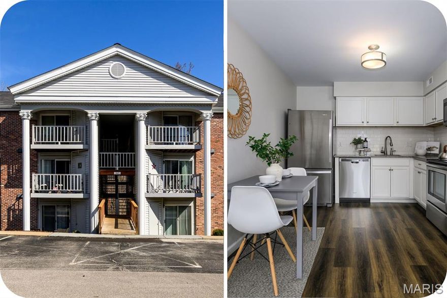 This cutie condo is ready for you to move right in and start living instead of worrying about maintaining! A ground floor unit provides the convenience you need while thoughtful updates throughout deliver the style you want. The light and bright living room opens out to a nice patio and exterior storage closet, complete with Container Store shelving system for easy organization. A gorgeous eat-in kitchen features amazing upgrades such as sleek white cabinets, SS appliances (all stay!), granite counters, white subway tile backsplash, abundant lighting and a practical pantry. Retreat to the private primary suite, complete with multiple closets and attached full bath with stand-up shower. A spacious second bedroom is served by another handsome full hall bathroom, and the handy utility closet includes stacked washer and dryer (also stays!). This beautiful, well-maintained condo development has its own pool for hot summer days (they will be here before we know it!) and is located in the perfect central location just a short distance from shopping, activities, Wehner Park, and Hwy 44. A designated covered parking space is even included, too. Worry free living at its finest!